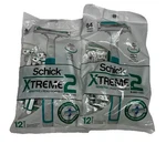 Pack Schick ST2 For Men Sensitive Skin Disposable Razor - 12 Ct Each 24 Total. Fixed Price $18.99.
