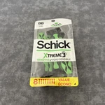 New Schick XTREME3 Sensitive Disposable Razors - 8 Sealed. Fixed Price $18.99.