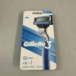 Gillette 3, Aqua-grip, Blade, 2 Cartridge Razor Shaving Set Blue. Fixed Price $12.16.