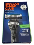 Dollar Shave Club 6 Blade Razor Kit 2 Cartridges + Handle Imperfect Box. Fixed Price $14.04.
