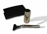 Bey Berk Silver Shaving Set / Razor & Pure Badger Brush - New. Fixed Price $20.10.