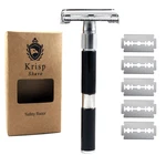 Double Edge Butterfly Open Safety Razor For Women + 10 Shaving Blades Black. Fixed Price $12.99.