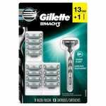 New Gillette MACH3 Men's Razor, Handle + 13 Blade Refills - Sealed. Fixed Price $24.95.