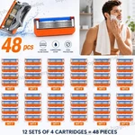48X For Gillette Fusion Blade Refills Compatible 5 Proglide. Fixed Price $32.99.