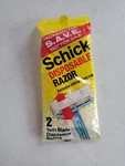 Vintage Schick Disposable Razor Twin Blade Of 2 Trial *packaged For Save. Fixed Price $14.99.