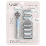 Gillette Venus For Pubic Hair Skin, Women's Razor Handle + 6 Blade Refills. Fixed Price $27.99.