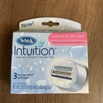 Schick Intuition Normal To Dry Skin 3 All One Cartridges Nos. Fixed Price $10.00.