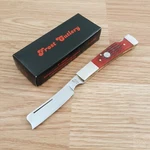 Frost Cutlery Lockback Folding Knife 2.5" Stainless Razor Blade Red Bone Handle. Fixed Price $17.39.