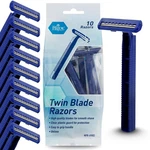Disposable RAZORS,10-PACK Twin Blades & Easy Grip For Max Control Smoothne.... Fixed Price $11.99.