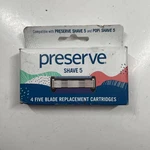 Preserve Shave 5 Blade Replacement Cartridges 4 Pack New. Fixed Price $15.99.