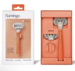 Flamingo 5-BLADE Women's Razor: 1 Papaya Handle + 2 Cartridges. Fixed Price $13.96.