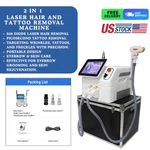 2IN1 808 Diode Laser Hair & Picosecond Tattoo Removal Machine Yag 755 1064. Fixed Price $1065.00.