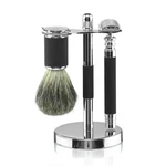 Van Der Hagen Knurled Knight Platinum Shave Set. Fixed Price $70.65.