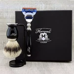 3 Piece Shaving Set Wet Beard Shave 5 Edge Razor Synthetic Badger Brush Kit Men. Fixed Price $69.99.