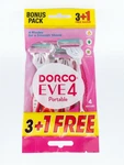 Dorco Eve 4 Female Body Razors - Blades For Smooth Shave 3+1 Bonus Pack New. Fixed Price $13.99.