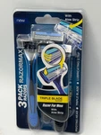 Razormax Triple Blade Disposable Razors 3 Pack For Men Aloe Strip Blue. Fixed Price $14.84.