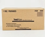 Travelmate Disposable Shave Kit Twin Blade Cartridges Handle Fits Trac Lot Of 12. Fixed Price $34.95.