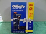 Gillette Proglide Gift Pack- 1 Razor, Shoer Hook, Cartridge & 7OZ Shave Gel. Fixed Price $16.99.