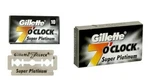 100 Pc Gillette 7 O' Clock Super Platinum Blades Double Edge Razor. Fixed Price $29.25.