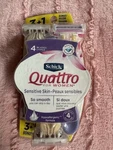 Women Schick Quattro Disposable Razors 4 Pack Hypoallergenic Sensitive Skin. Fixed Price $12.99.