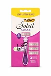 Bic Soleil Click 5 Women Razor Set 1 Handle + 3 Cartridges New Sealed. Fixed Price $6.87.