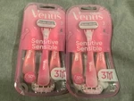 2 Packs Brand New Gillette Venus Sensitive Disposable Razors 3 Ct. Fixed Price $11.57.