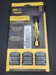 Manmade 10 Triple Blade Razors Cartridge System Yellow **open Box. Fixed Price $13.88.