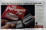 Personna 74 Razor Blades Vintage Print 70S Tungsten Steel Shaving Bath Art. Fixed Price $9.68.