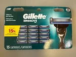 Gillette MACH3 Razor Blade Refills, 15 Cartridges Brand New. Fixed Price $27.99.