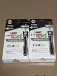 Lot Of 2 New Bic Hybrid Flex 4 Titanium Razor With Refills. Fixed Price $17.99.