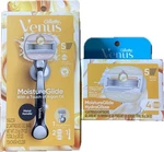 Venus Moistureglide Women's Razor 1 Handle + 5 Cartridges Shower Holder. Fixed Price $14.99.