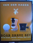 Van Der Hagen Shave Set 3.5OZ Soap, Boar Brush, Stand Bowl Mug. Fixed Price $28.99.