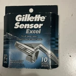 Gillette Sensor Excel 10 Cartridge Blades, 2-BLADE Stainless Steel, Face/neck. Fixed Price $18.99.