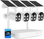 10-CHANNEL Solar Wireless Security Camera System With Ai Detection & Night Visio. Fixed Price $366.99.