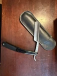 Thiers-issard Taos Straight Razor 6/8 Carbon Black Plastic Handle Handmade. Fixed Price $145.00.