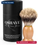 Qshave 100% Best Original Pure Badger Hair Shaving Brush Handmade. Real Wood Bas. Fixed Price $18.73.