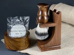 Men Shaving Stand Bowl Beard Brush Set For Razor Soap Mug Holder Wood Hand Made. Fixed Price $49.99.