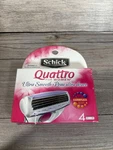 Schick Quattro Women, Ultra Smooth Razor Blade Refills, 4 Cartridges. Fixed Price $11.88.