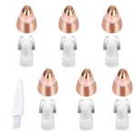 Eyebrow Hair Remover Replacement Heads: Compatible 7 Piece Set, Rose Gold. Fixed Price $23.58.