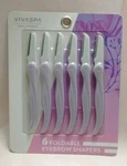 Vivaspa Beauty Redefined 6 Foldable Eyebrow Shapers. Fixed Price $6.50.