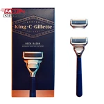 King C. Gillette Neck Razor, Handle Plus 2 Blade Refills. Fixed Price $13.09.