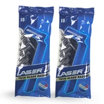 Laser Twin Blade Disposable Razors 10 Count, For Daily Shaving (2-PACK). Fixed Price $9.58.