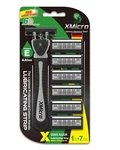 Xmicro Razors For & Women, 1 Razor, 7 Blade Refills With German Stainless. Fixed Price $10.99.