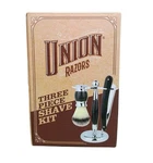 Union Three Piece Straight Shave Kit In Black, New Box!. Fixed Price $24.95.
