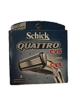 New Vtg Schick Quattro For Men Razor Blade Refill 8 Cartridge Pack 2003. Fixed Price $7.00.
