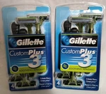 2-4 Packs Gillette Custom Plus 3 Razors Sensitive Disposable Soothing 8 Total. Fixed Price $28.88.