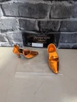Vtg New Monique Gold Collection. Metallic Orange Doll Shoes 64MM. Q7. Fixed Price $29.99.