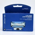 For Men 8 Cartridges Sensitive Dual Lubricating Strips Vitamin 5 Blades. Fixed Price $13.50.