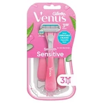 Gillette Venus Sensitive Women's Disposable Razors - Single Package Of 3. Fixed Price $12.45.