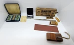 Vtg Safety Razor Lot Blades Cases Eastmor Durham Duplex Hoffritz Radio Stropper. Fixed Price $40.00.